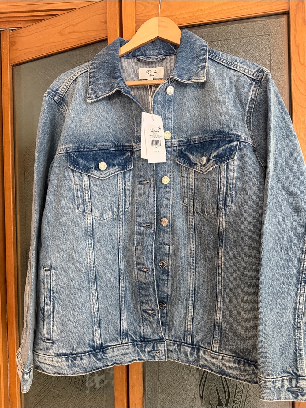 Rails LA Denim Jean Jacket Denim Trucker Jacket MED NWT
